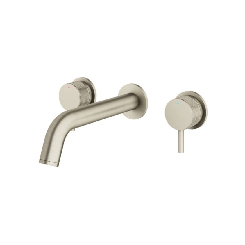 Product Cut out image of the Abacus Iso Pro Brushed Nickel Wall Mounted Basin Mixer